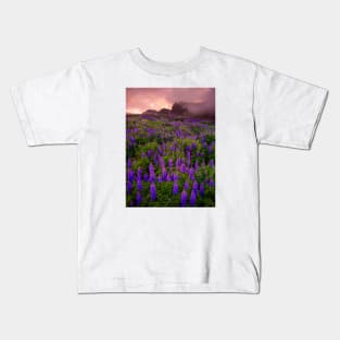 Sunrise over the Lupins Kids T-Shirt